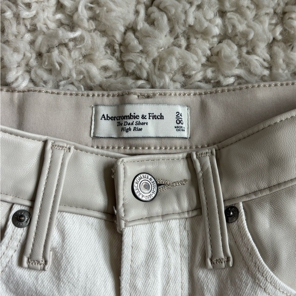 Abercrombie & Fitch Cream Jean Shorts - Picture 3 of 4
